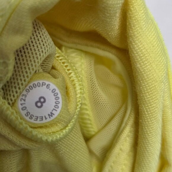 Lululemon Bright Yellow Athletic Crop Top Bra Size 8 - Picture 8 of 8